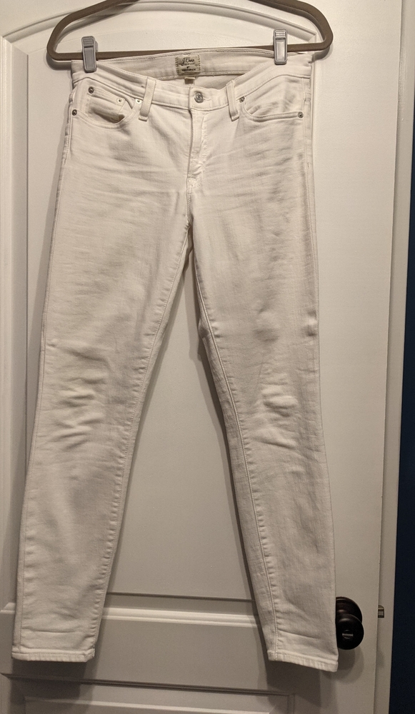 J. CREW  8" toothpick jean in White